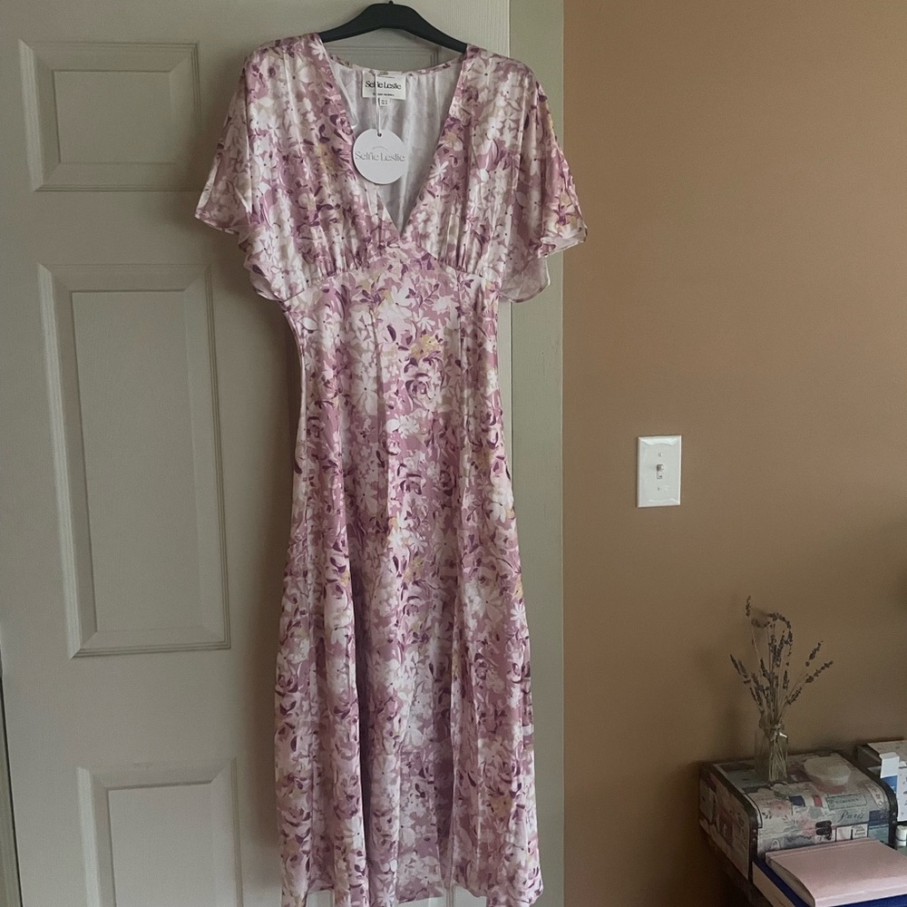 Selfie Leslie Pink Floral Dress
